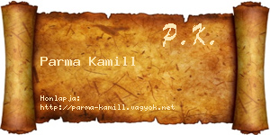 Parma Kamill névjegykártya